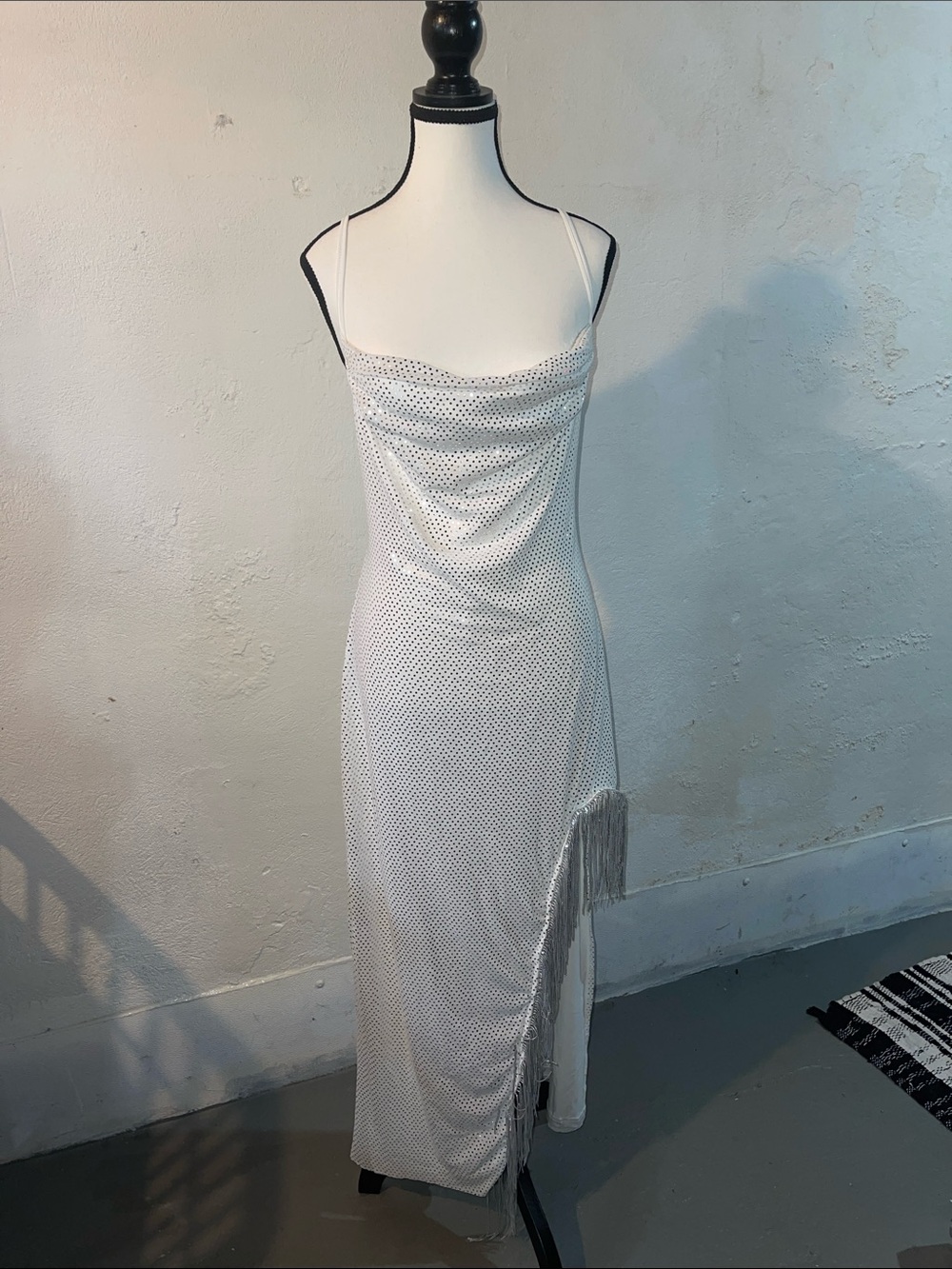 SHEIN White Fringe Dress